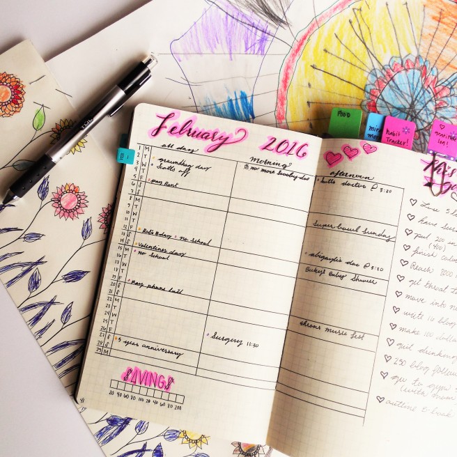 monthly, how i use my bullet journal as a stay at home mom